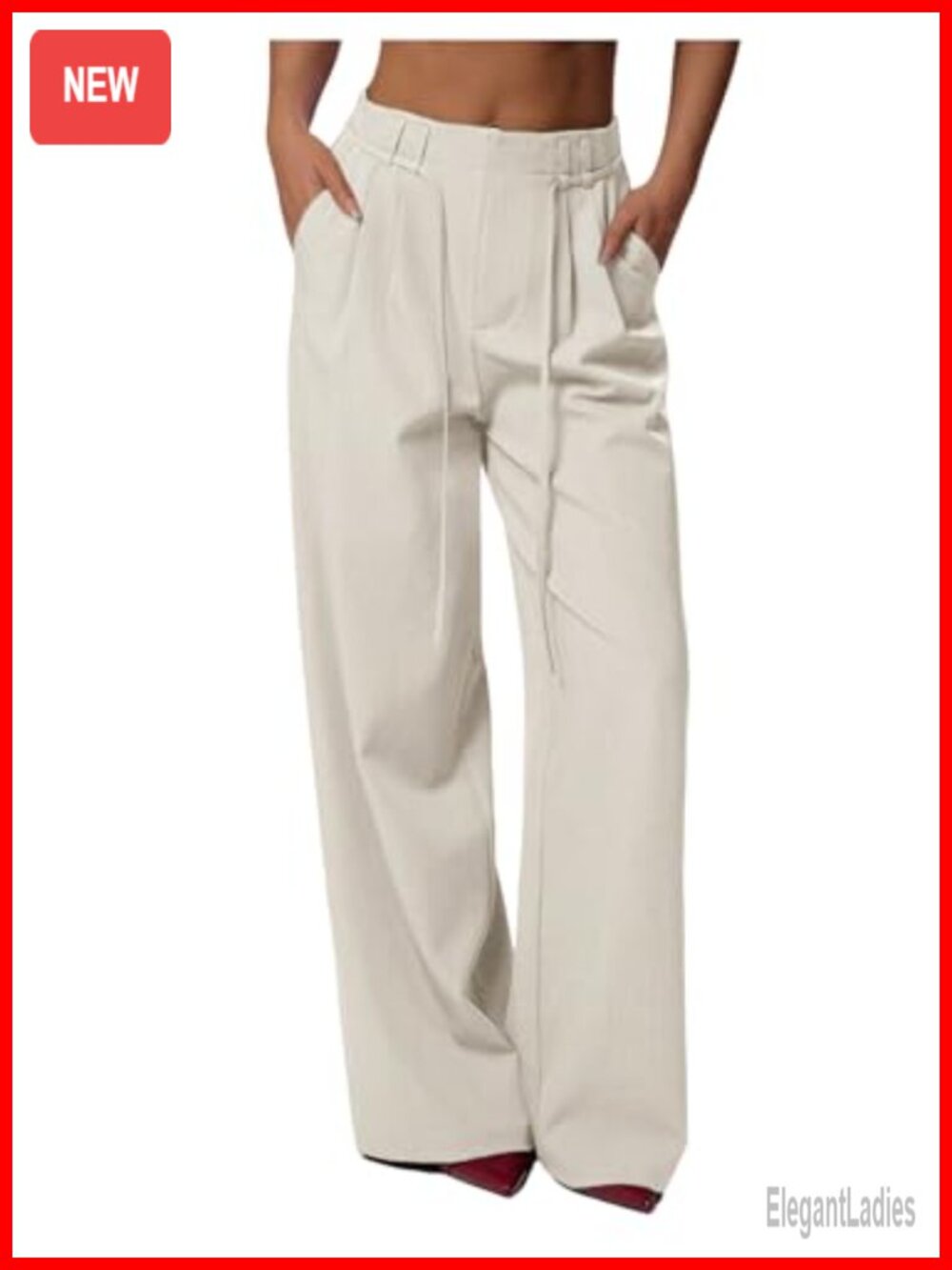 Women's High Waisted Wide Leg Dress Pants Pleated Business Casual Trousers